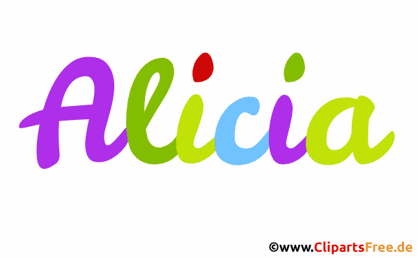Alicia Vorname für Mädchen als Bild