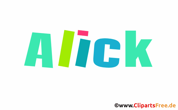 Alick Vorname für Mädchen - Seltene Babynamen als Bilder