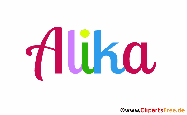 Alika Name für Mädchen als Animationsbild