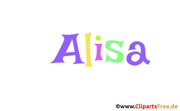 Alisa Name für Mädchen als Animationsbild