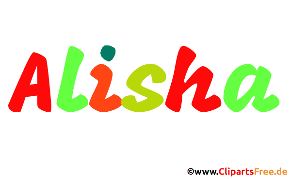 Alisha Mädchenvorname für Baby als animiertes Bild
