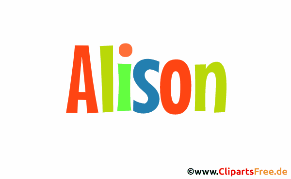 Alison Mädchenname für Baby als Gif-Bild