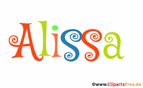 Alissa Name für Mädchen als Animationsbild