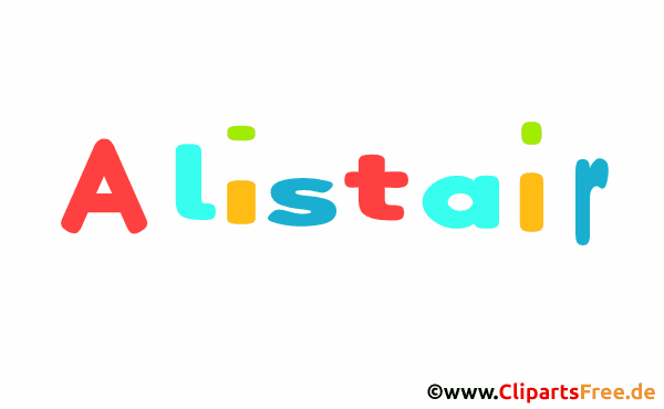 Alistair Name Vorname für Baby Gif-Animation