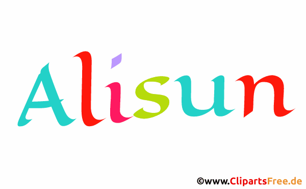 Alisun Mädchenvorname als animiertes Bild