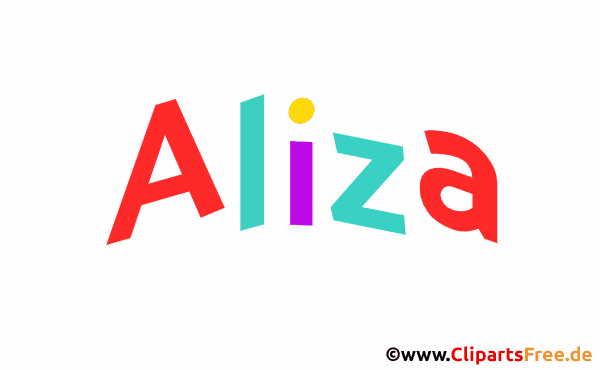 Aliza Mädchenname für Baby als Gif-Bild
