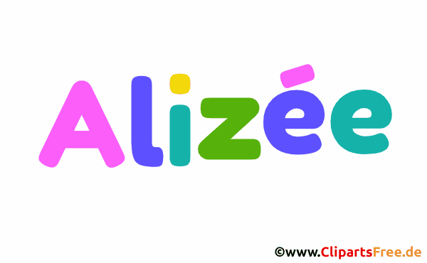 Alizée Mädchenvorname als animiertes Bild