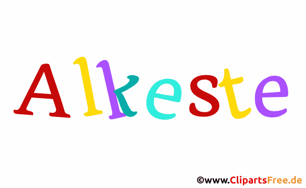 Alkeste Name für Mädchen als Animationsbild