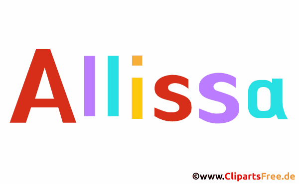 Allissa Mädchenname für Baby als Gif-Bild