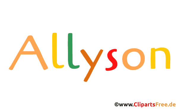 Allyson Name für Mädchen als Animationsbild