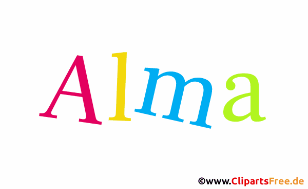 Alma Mädchenvorname als animiertes Bild