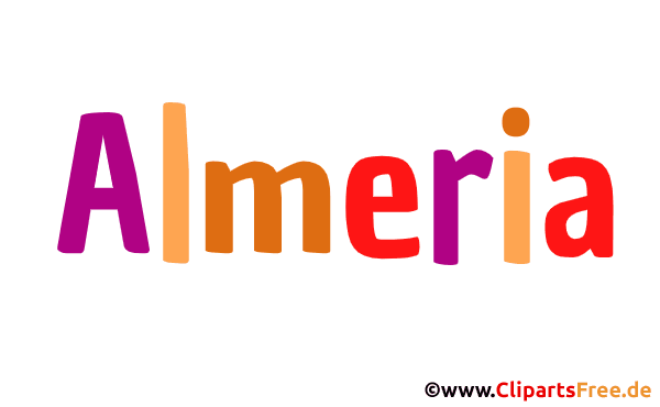 Almeria schöner Vorname für Mädchen Illustration, Gif