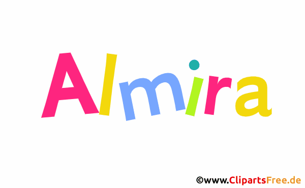Almira Mädchenvorname als animiertes Bild
