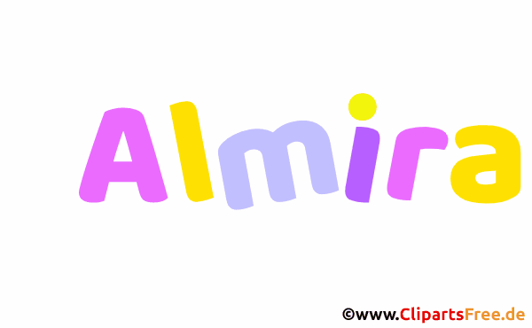 Almira Vorname für Mädchen als animierte Gif-Datei