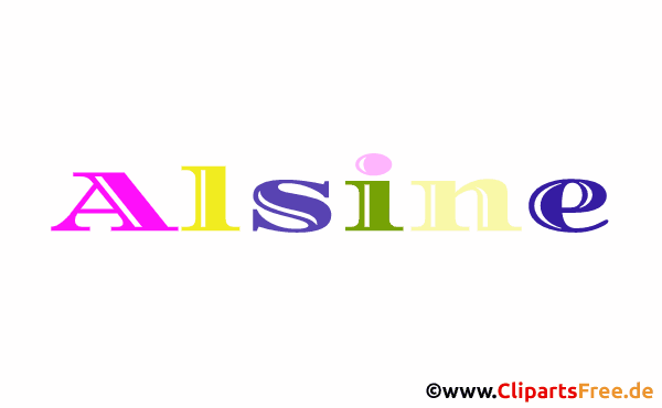 Alsine Name Mädchenvorname für Baby Gif animiert
