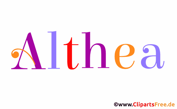 Althea Name für Mädchen - Schöne Babynamen als Gifs