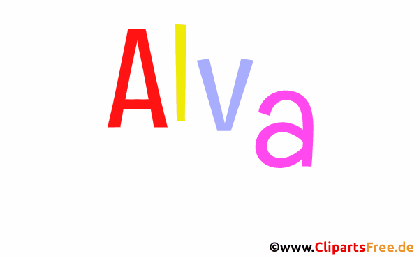 Alva Mädchenname für Baby als Gif-Bild