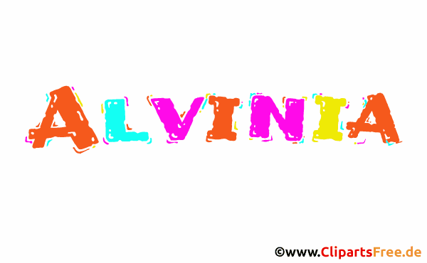 Alvinia Name für Mädchen als Animationsbild