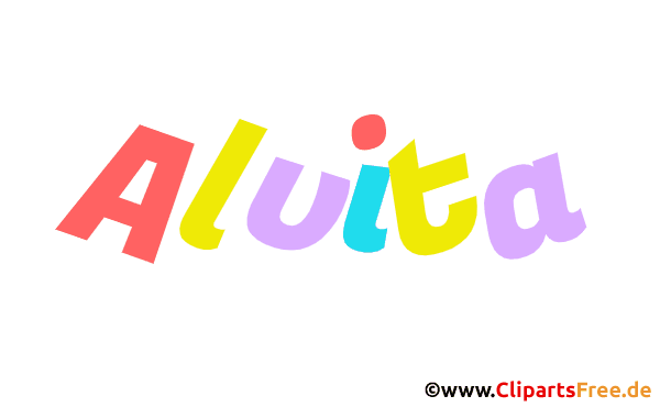 Alvita schöner Vorname für Mädchen Illustration, Gif