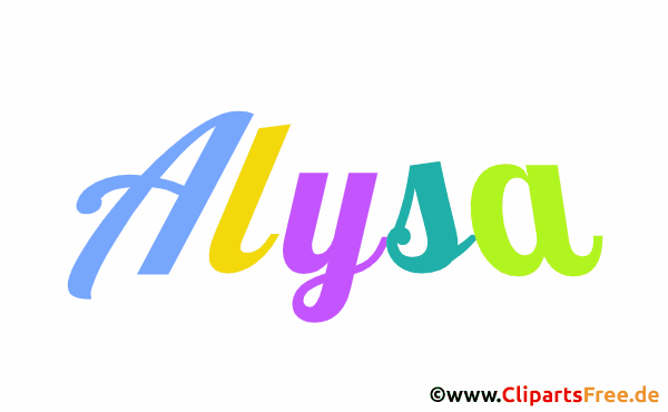 Alysa Name für Mädchen als Animationsbild