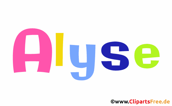 Alyse Mädchenname für Baby als Gif-Bild