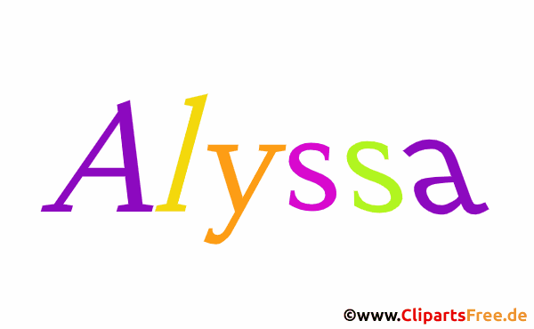 Alyssa Mädchenname für Baby als Gif-Bild
