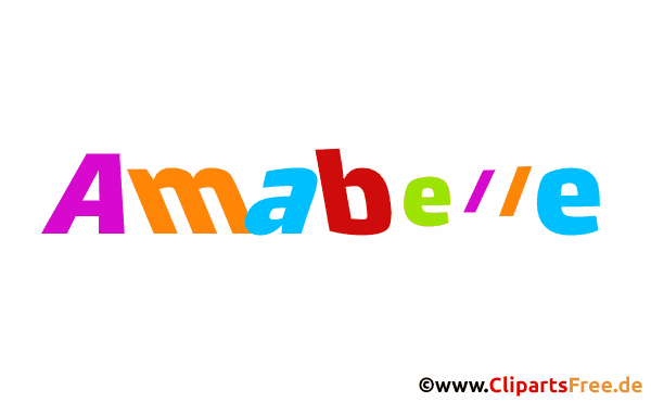 Amabelle Vorname für Mädchen - Schöne Frauenvornamen mit Deko-Buchstaben