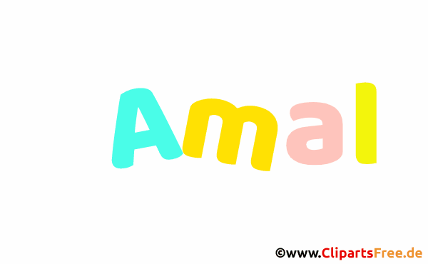 Amal Vorname für Mädchen - Schöne Frauenvornamen mit Deko-Buchstaben