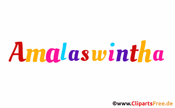 Amalaswintha Vorname für Baby - Schöne weibliche Vornamen mit bunten Buchstaben