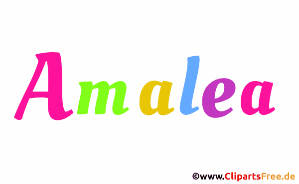 Amalea Mädchenvorname Illustration animiert