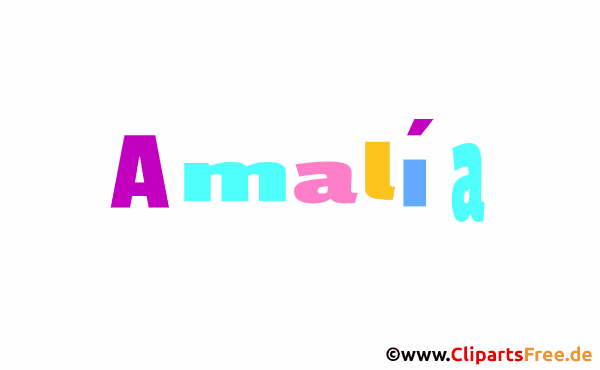 Amalía Vorname für Mädchen - Schöne Frauenvornamen mit Deko-Buchstaben
