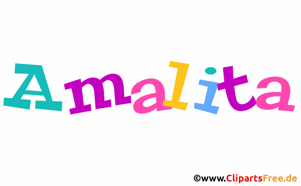 Amalita Mädchenvorname Illustration, Bild, Clipart