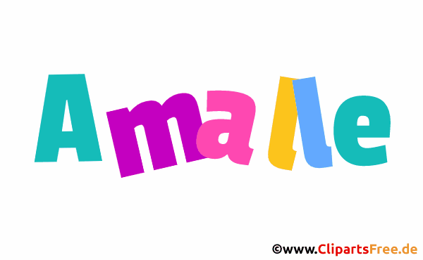 Amalle Vorname für Mädchen - Schöne Vornamen aus animierten Buchstaben