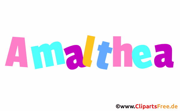 Amalthea Vorname für Baby - Schöne weibliche Vornamen mit bunten Buchstaben