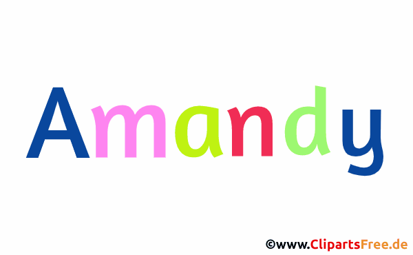 Amandy Vorname für Baby - Schöne weibliche Vornamen mit bunten Buchstaben