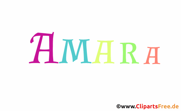 Amara Vorname für Mädchen als animierte Gif-Datei