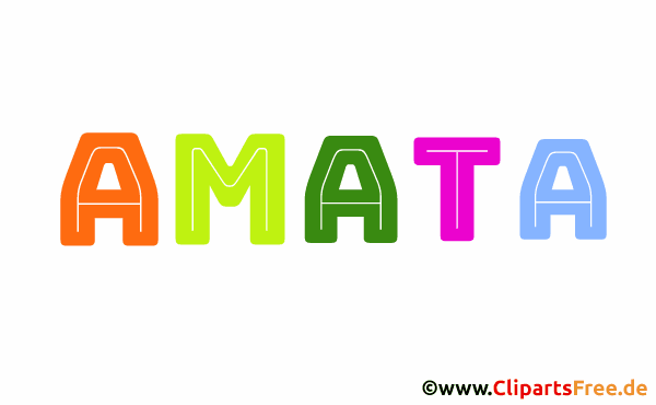 Amata Mädchenvorname Illustration animiert