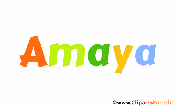 Amaya Vorname für Mädchen - Schöne Frauenvornamen mit Deko-Buchstaben