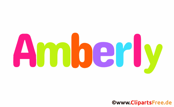 Amberly Mädchenvorname Illustration, Bild, Clipart