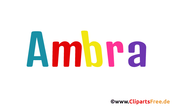 Ambra Mädchenvorname Illustration animiert