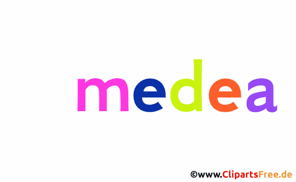 Amedea Mädchenvorname Illustration, Bild, Clipart