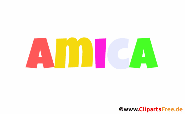 Amica Vorname für Mädchenbaby animierte Gif-Datei