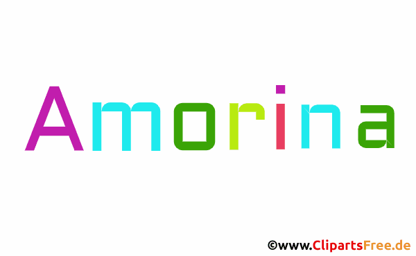 Amorina Mädchenvorname als animiertes Bild