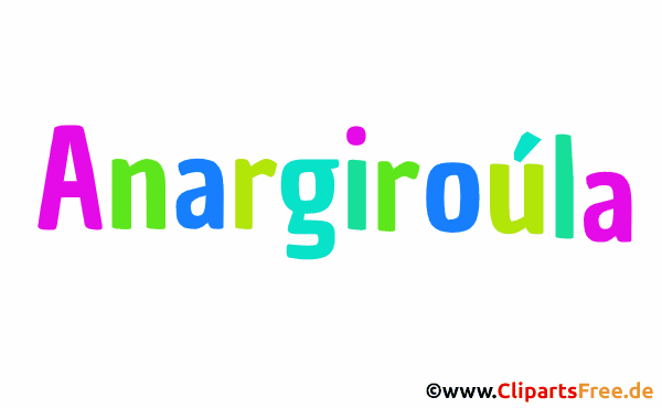 Anargiroúla Vorname für Baby - Weibliche Vornamen als animierte Buchstaben