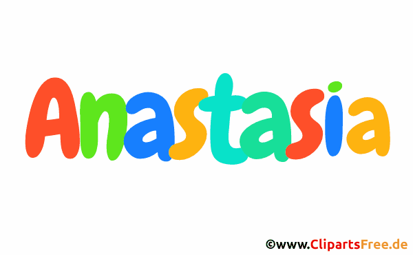 Anastasia Vorname für Mädchen als animierte Gif-Datei