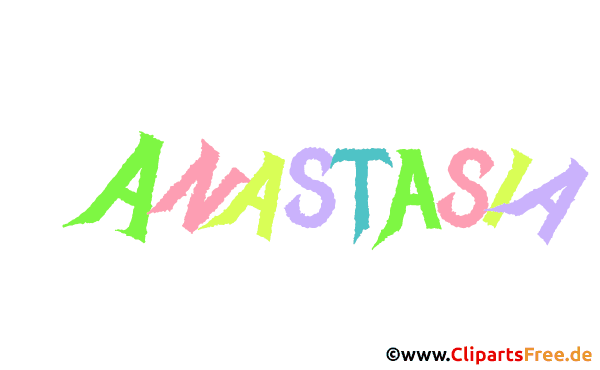 Anastasia Vorname für Mädchenbaby animierte Gif-Datei