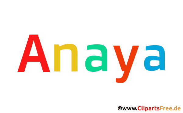 Anaya Vorname für Mädchenbaby animierte Gif-Datei