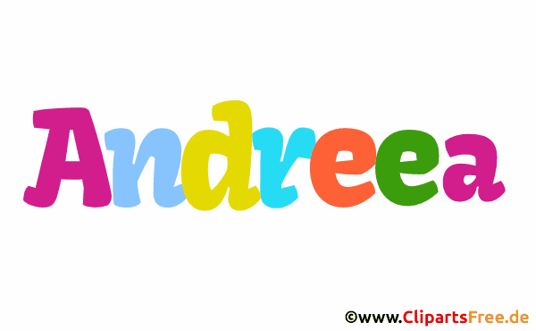 Andreea Vorname für Mädchen - Animierte Namen mit bunten Buchstaben