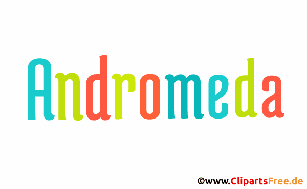 Andromeda Vorname für Mädchen - Animierte Namen mit bunten Buchstaben