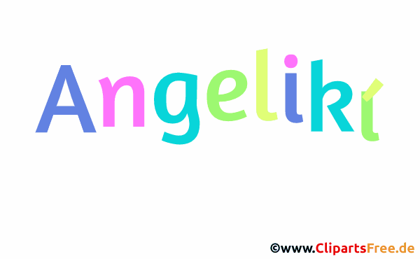 Angelikí Vorname für Baby - Weibliche Vornamen als animierte Buchstaben